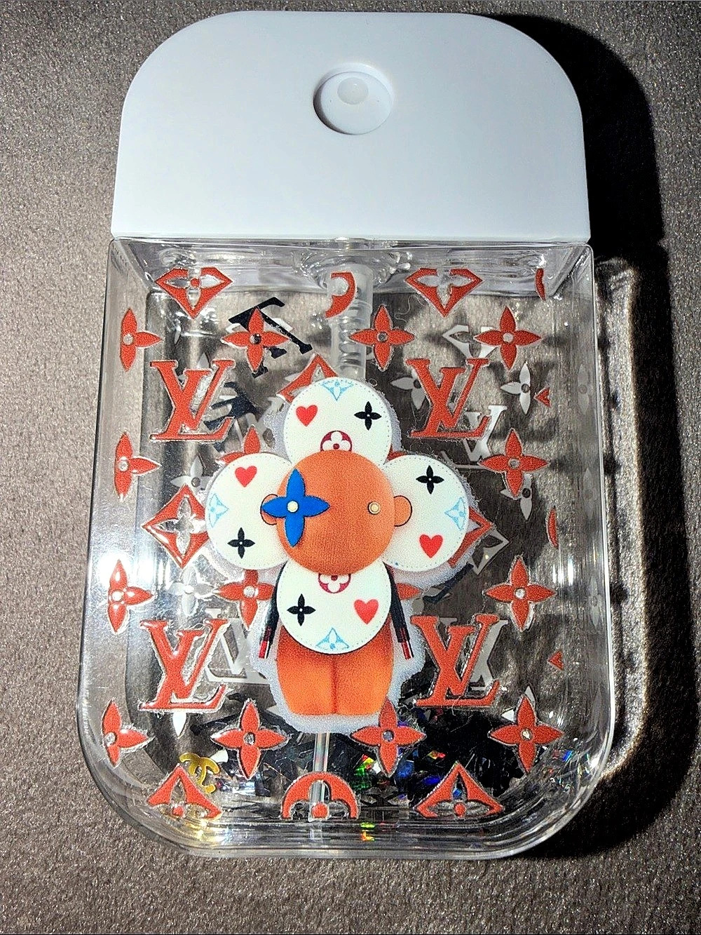Louis Vuitton Clear White Spray Bottle Compact Case